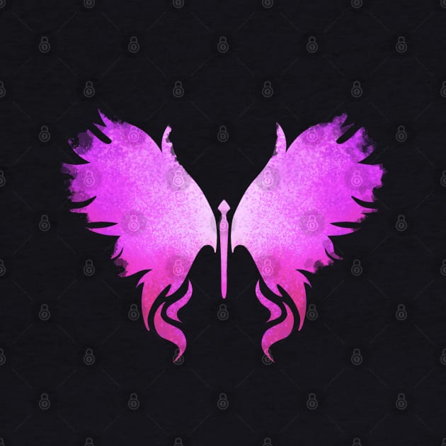 Artistic purple butterfly emoji by souw83